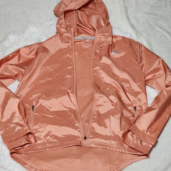 Nike Essential Women's Running Jacket/Orange/ Small/ NEW NO TAG/ Water Repellent - Picture 6 of 17